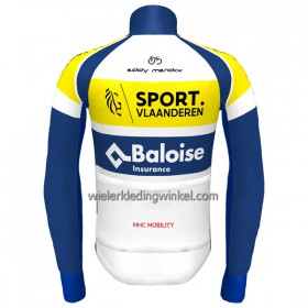 Wielershirt 2022 Sport Vlaanderen-Baloise Lange Mouw Geel Blauw Wit